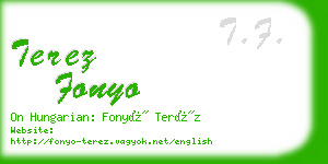 terez fonyo business card